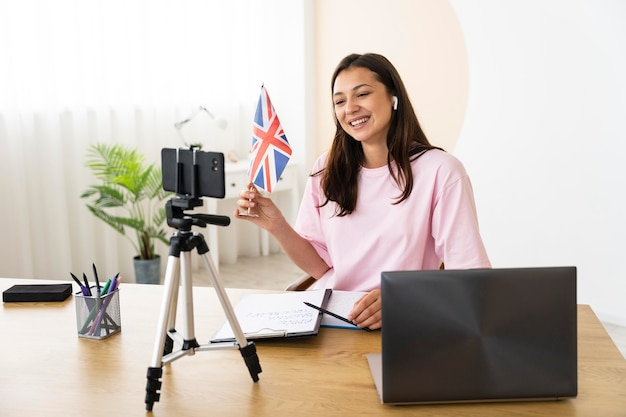 young woman teaching english lessons 23 2149019788