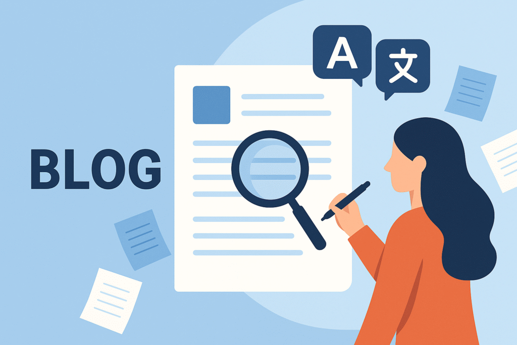 Blog document translation services