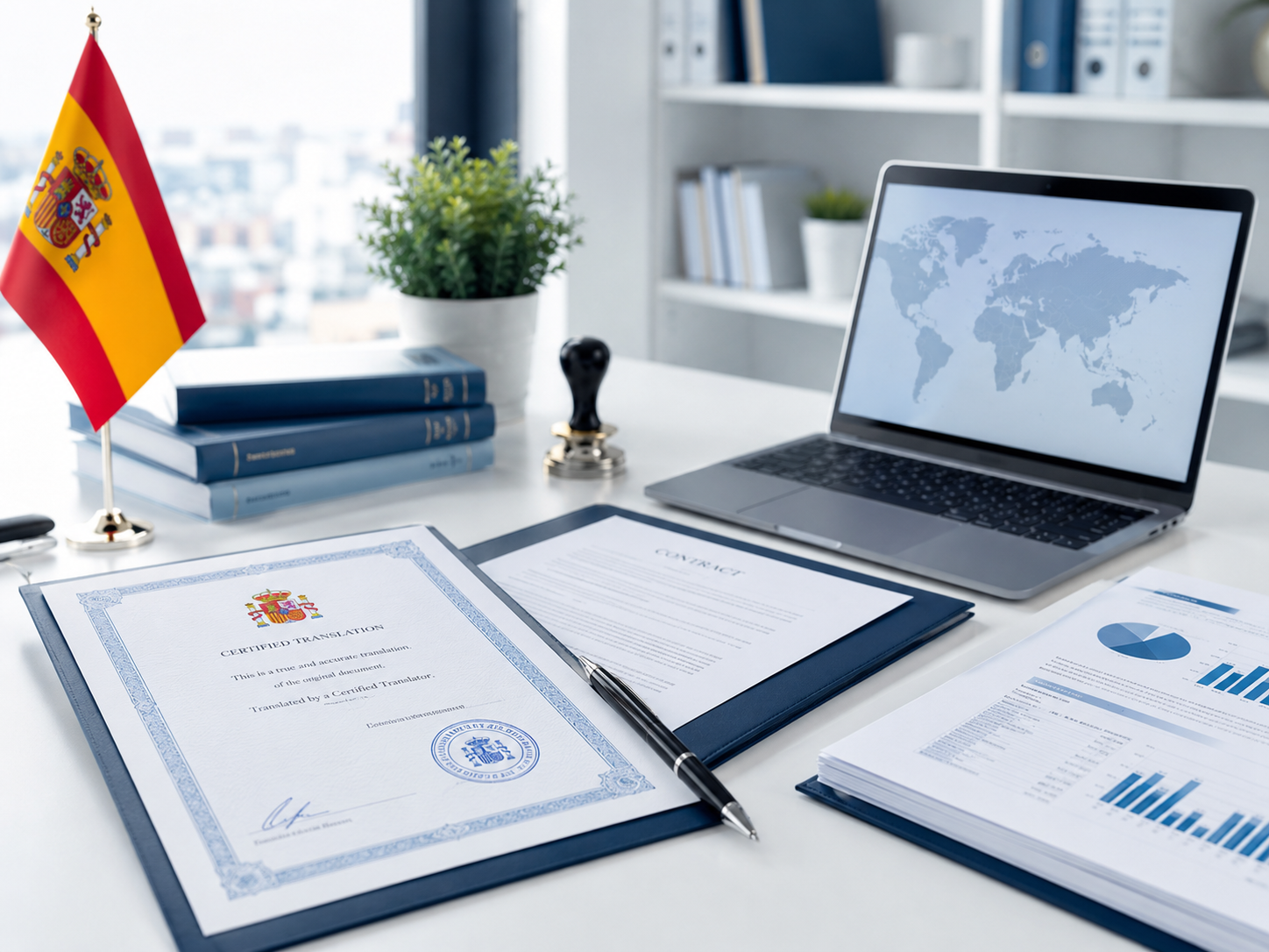 Certified Spanish document translation prepared for official submission